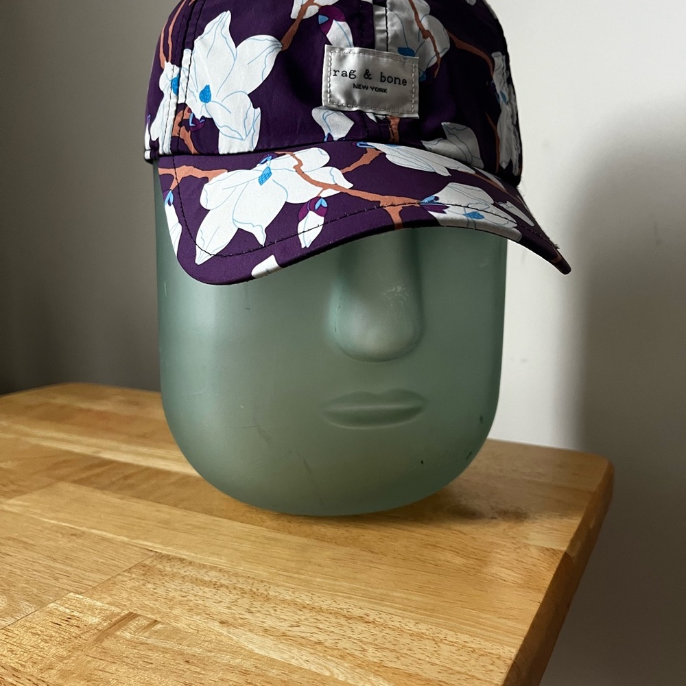 “SOLD” Rag & Bone Addison Lily Vine Purple Baseball Cap ECO Conscious Style